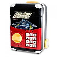 Сейф детский (супер герои) (чемодан на колёсах) (красно-чёрный) 1808Z