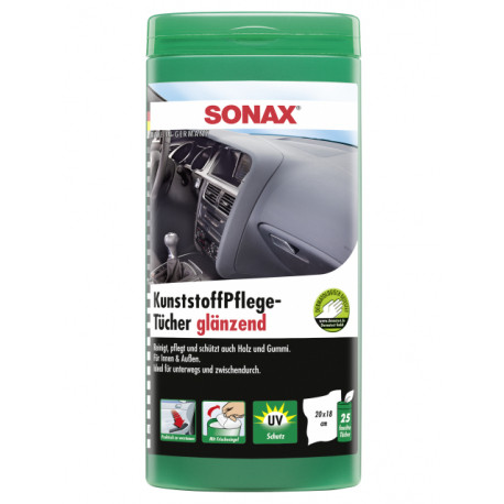 SONAX Салфетки для очистки пластика в тубе, 25шт - фото 1 - id-p93857644