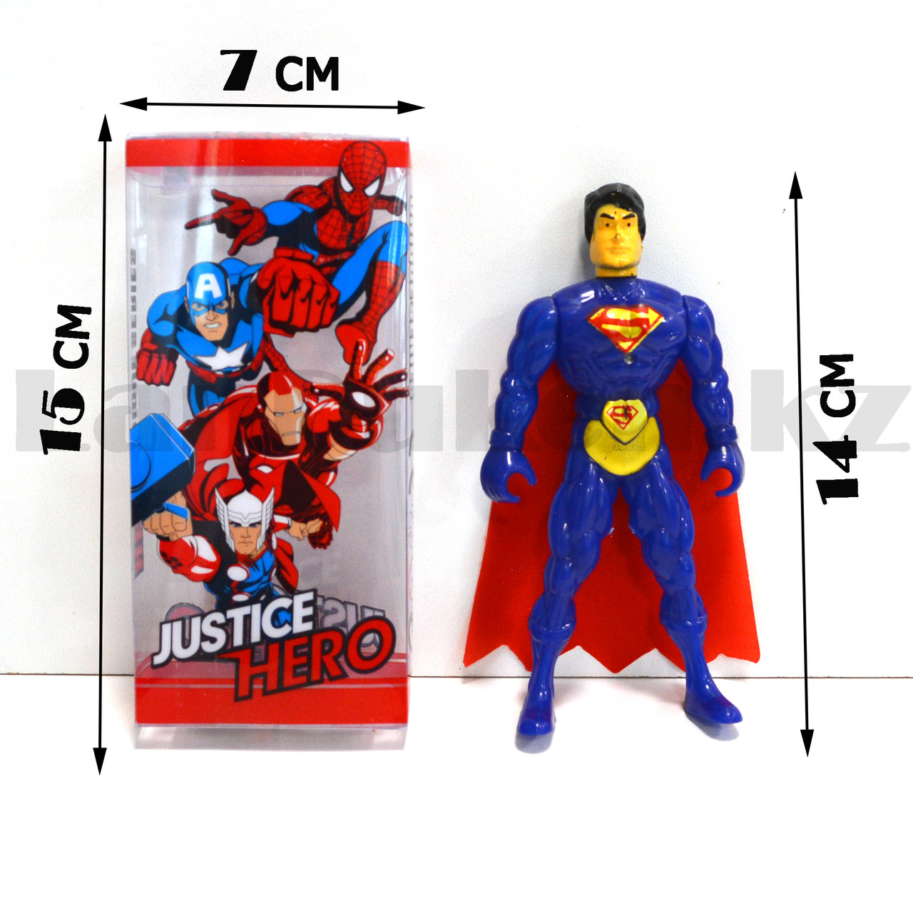 Фигурка супергероя Jastice hero шарнирная 14 см Супермен - фото 3 - id-p93857720