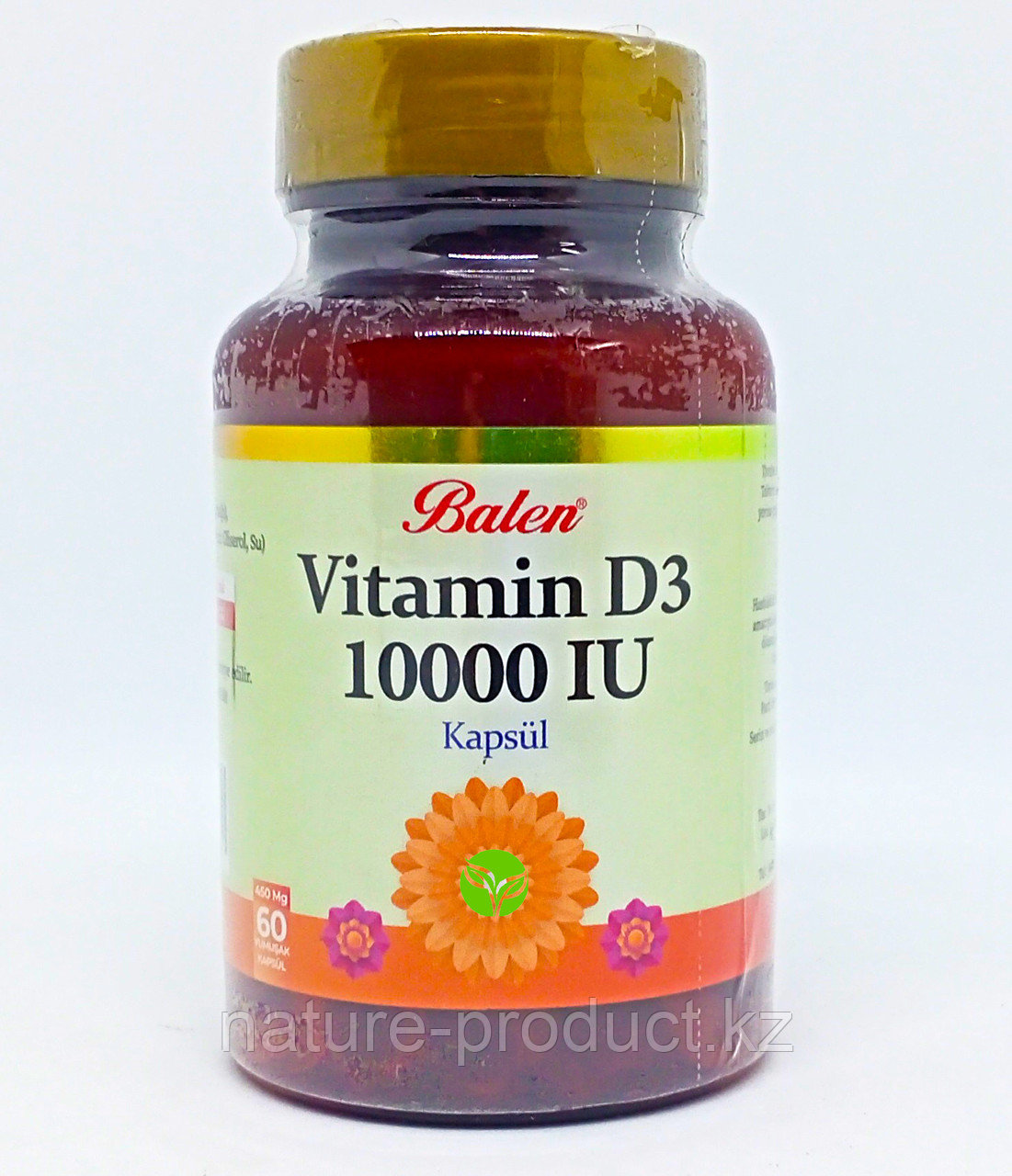Витамин Д3, Vitamin D3 10 000 IU Balen 60 капсул Турция - фото 1 - id-p89665335