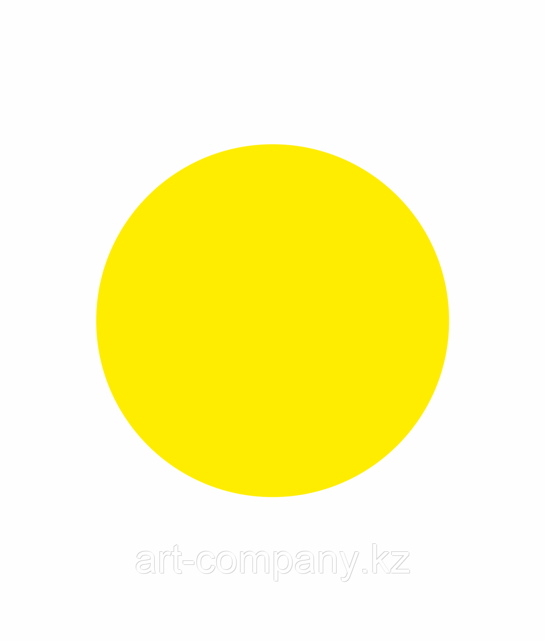 Желтый круг Предупредительный знак для слабовидящих людей