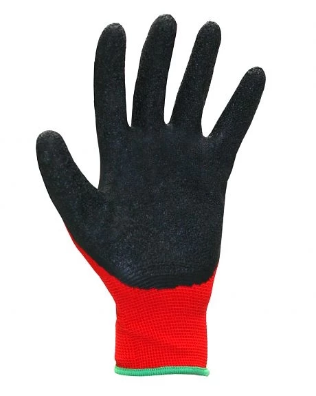 Перчатки "НейпЛат" (нейлон с латексом, цвет красный с черным) - фото 2 - id-p93858451
