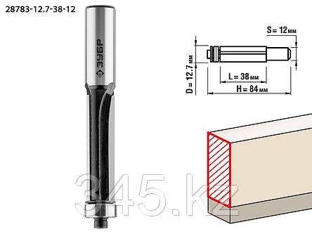 Фреза кромочная с нижним подшипником, ЗУБР 12.7x38мм, хвостовик 12мм, фото 2