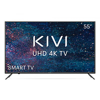 Телевизор LED 55'' UHD 4K, DVB-T2/C, SmartTV, Wi-Fi, серый