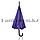 Зонт полуавтомат однотонный фиолетовый, фото 4