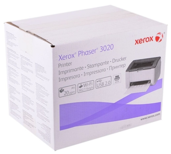 Принтер Xerox Phaser 3020BI 1200x1200dpi 128Mb 600MHz USB Wi-Fi tray150 page 15000 стр/мес - фото 4 - id-p93863877