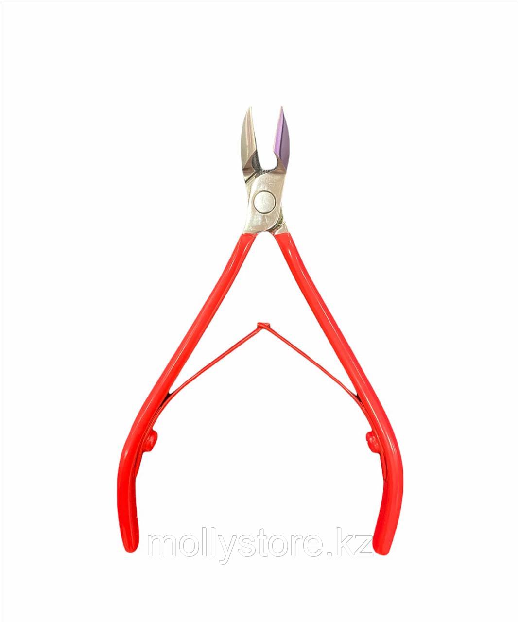 Кусачки для кожи HARD STEEL 50 10 мм с красными ручками Staleks