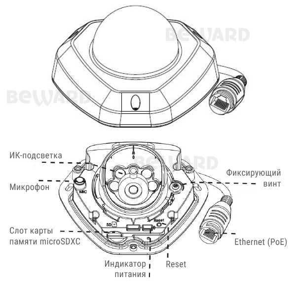 IP КАМЕРА BEWARD SV3210DM - фото 2 - id-p93870447