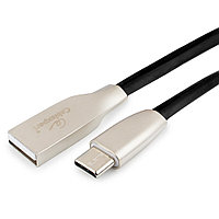 Кабель USB Type A - Type C Cablexpert CC-G-USBC01Bk-1.8M черный