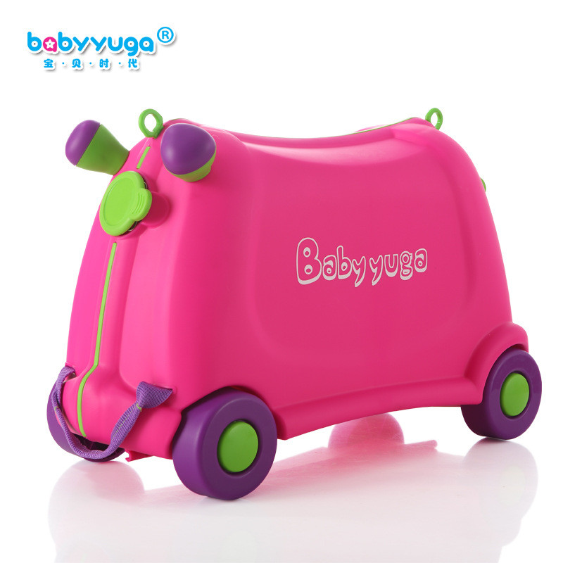 Детский чемодан Baby yuga на колесиках розовый - фото 2 - id-p93873006