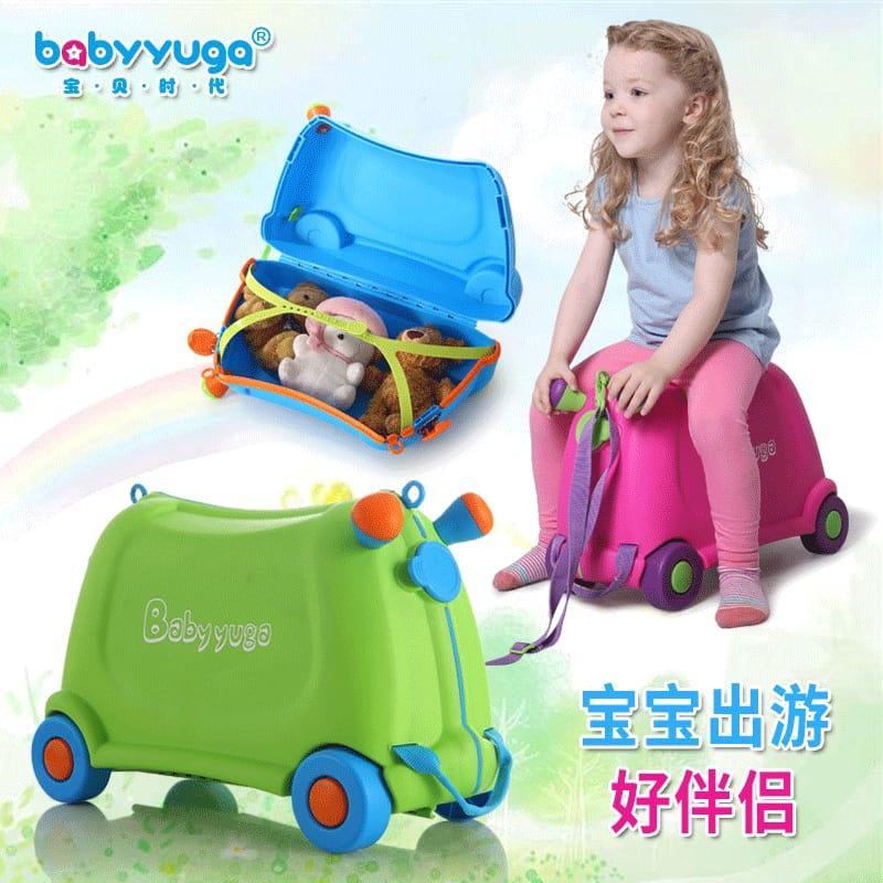 Детский чемодан Baby yuga на колесиках розовый - фото 5 - id-p93873006
