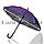 Зонт полуавтомат однотонный фиолетовый, фото 3