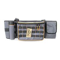 Сумка рыболовная поясная "СЛЕДОПЫТ" Fishing Belt Bag, 74х22х10 см, цв. серый + 2 коробки Luno 20/6/