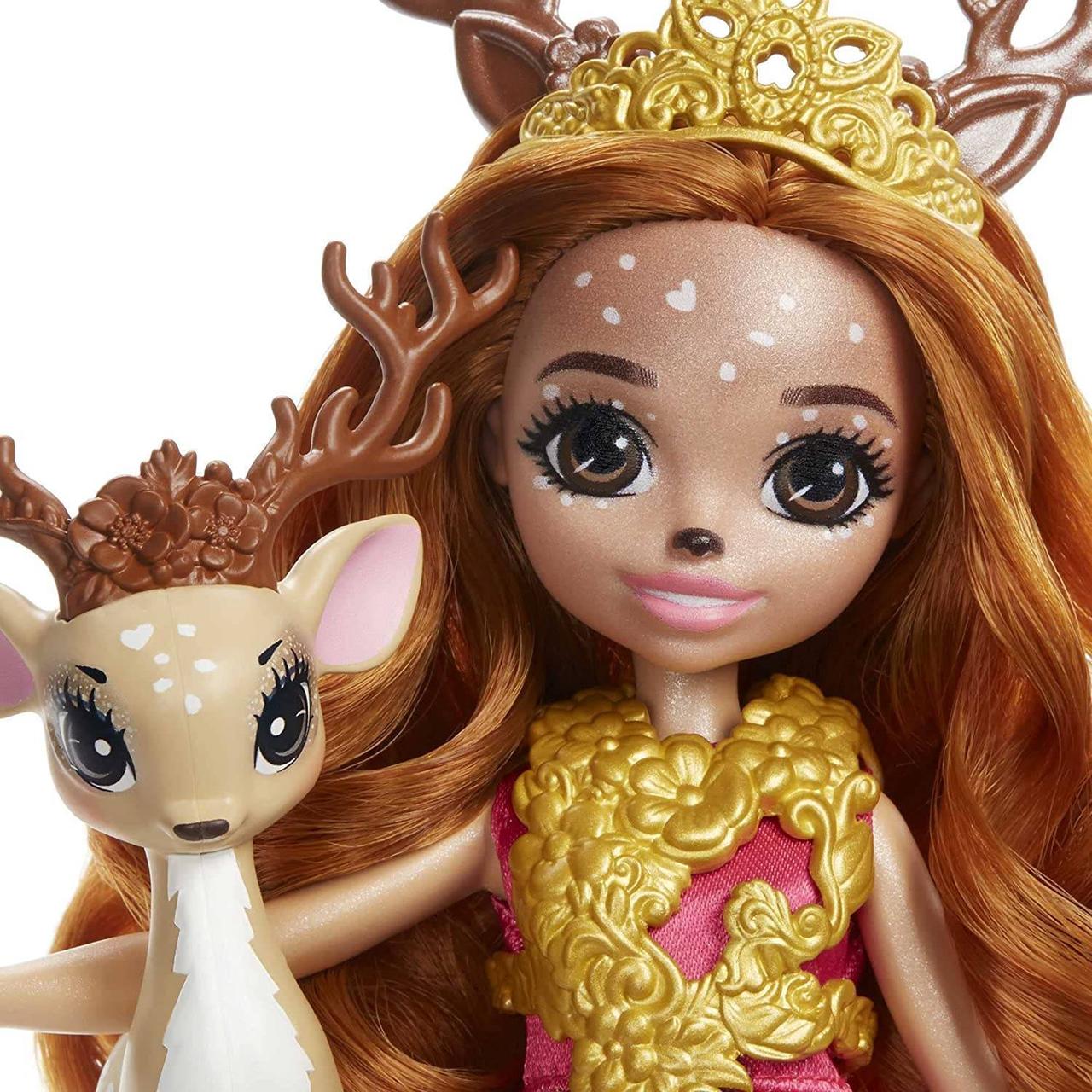 Enchantimals Royal Кукла Энчантималс Роял Королева Олень Давиана и питомец Грасси, 20 см - фото 3 - id-p93857738