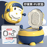 Детский горшок Обезьянка синий/желтый, фото 6