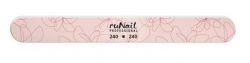 Пилка для натуральных ногтей (розовая, закругленная, 240/240), RU-1592
