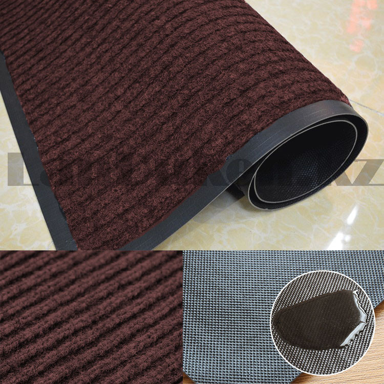 Грязезащитный придверный коврик на резиновой основе 60х40 см коричневый - фото 7 - id-p93878886