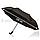 Зонт полуавтомат с чехлом ручкой-крючком 35 см однотонный черный, фото 2