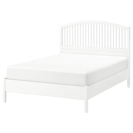 Кровать каркас ТИССЕДАЛЬ белый/Лонсет160x200 см  ИКЕА, IKEA, фото 2