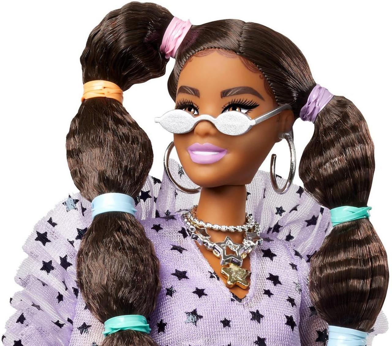 Barbie Экстра Модная Кукла с переплетенными резинками хвостиками №7, Барби - фото 2 - id-p93788868