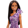 Barbie "Сияние моды" Кукла Барби Афроамериканка в лиловом блестящем платье, фото 3