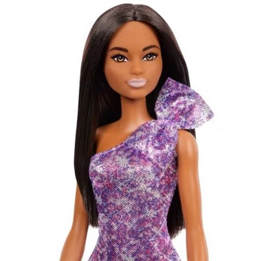 Barbie "Сияние моды" Кукла Барби Афроамериканка в лиловом блестящем платье - фото 3 - id-p93788881
