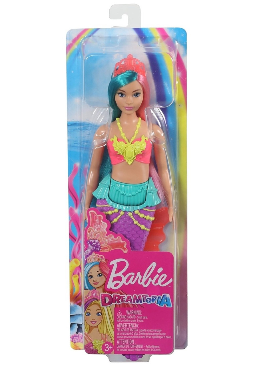 Barbie Дримтопия Кукла Русалочка Барби с бирюзово-розовыми, GJK11 - фото 7 - id-p93879356