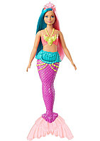 Barbie Дримтопия Кукла Русалочка Барби с бирюзово-розовыми, GJK11