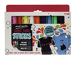 Набор цветных карандашей для ткани Mont Marte 9 цветов по 5 г