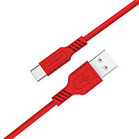 Кабель Crown USB - USB Type-C CMCU-002C red