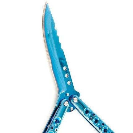 Нож складной «Бабочка» балисонг CROSS FIRE (Ледяная синева), фото 2