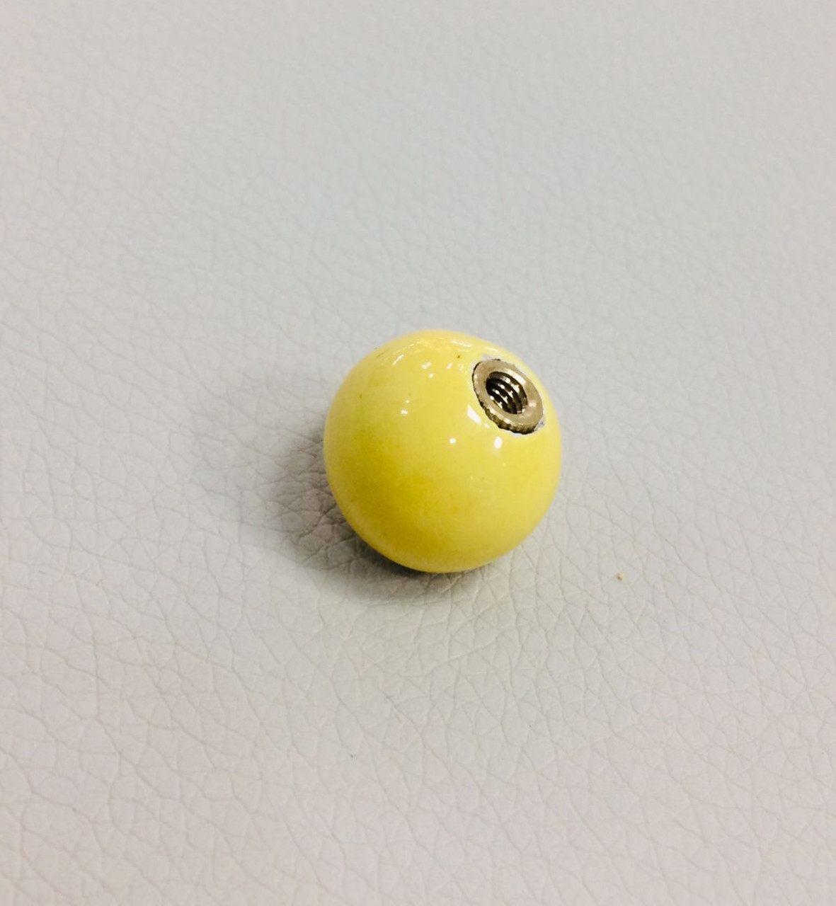 Шарик - жёлтый - 1,7 см / керамика - CO ( для браслета и кольца ) / EB 15 - фото 2 - id-p93891512