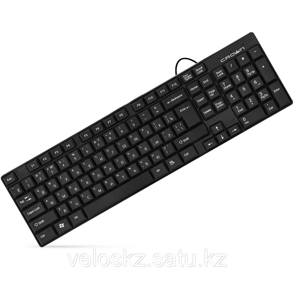Crown Клавиатура проводная Crown CMK-479, USB, Kaz/Rus/En, 1.8m