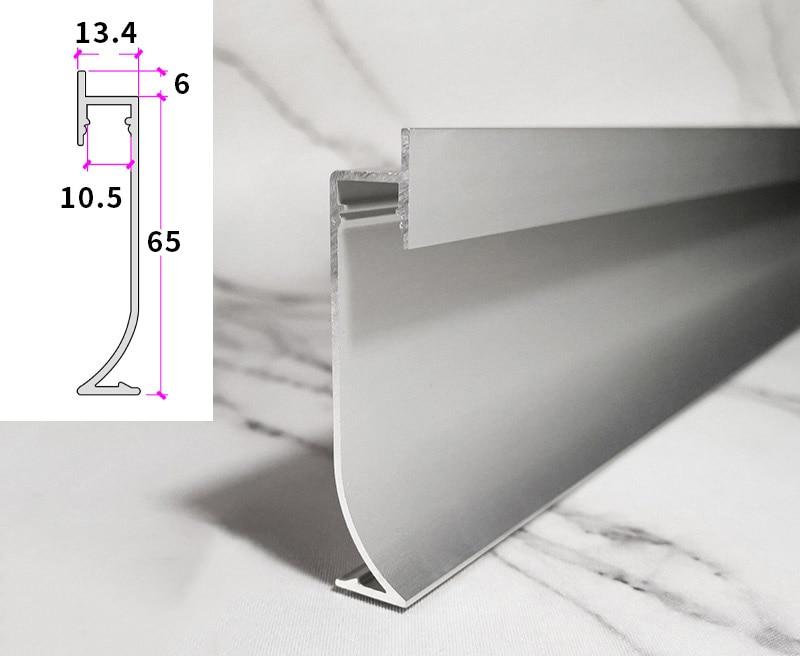 Алюминиевый плинтус скрытый для ГИПСОКАРТОНА и ПАНЕЛЕЙ с подсветкой - фото 2 - id-p93896410