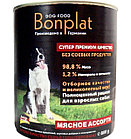 290015 BonPlat Meat Assortiment, БонПлат консервы для собак мясное ассорти, банка 400гр.
