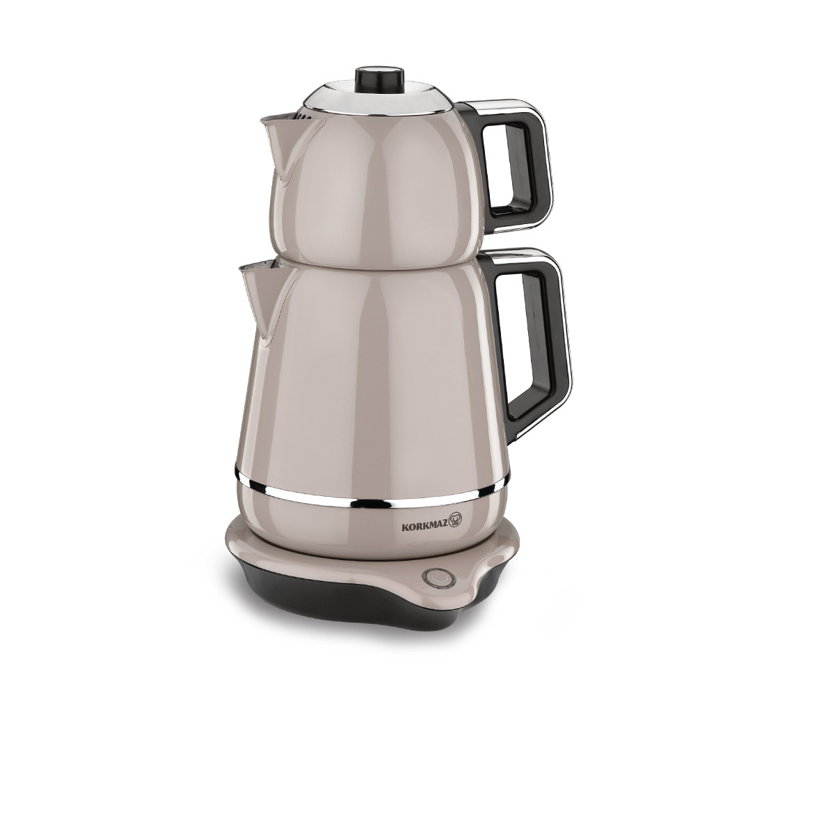 Турецкий электрический чайник/самовар Korkmaz Demiks/Chrome 1,1 л, и 1 ...