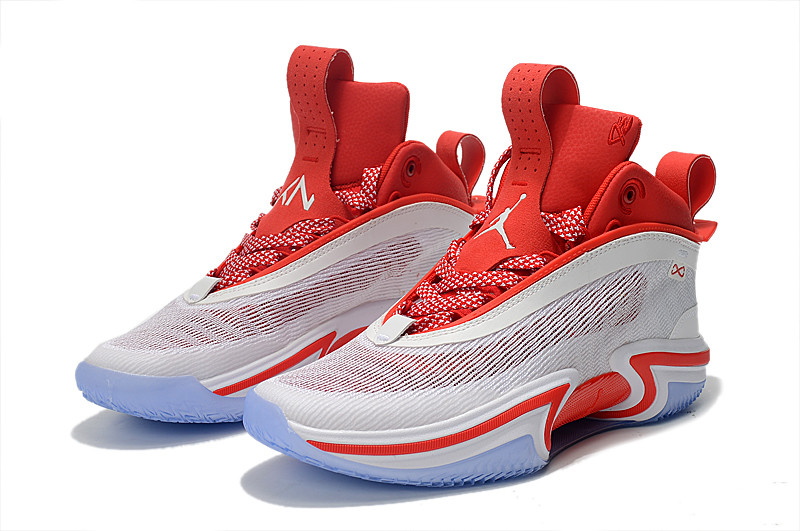 Баскетбольные кроссовки Air Jordan XXXVI ( 36 ) " White\Red " - фото 3 - id-p93904158