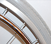 Колесо для инвалидной коляски пневматическое стальное Мега-Оптим PU 6005 (S), фото 2