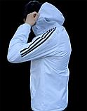 Куртка Adidas 3 полос белые, фото 3