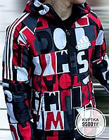 Куртка алфавит Adidas крас, фото 1