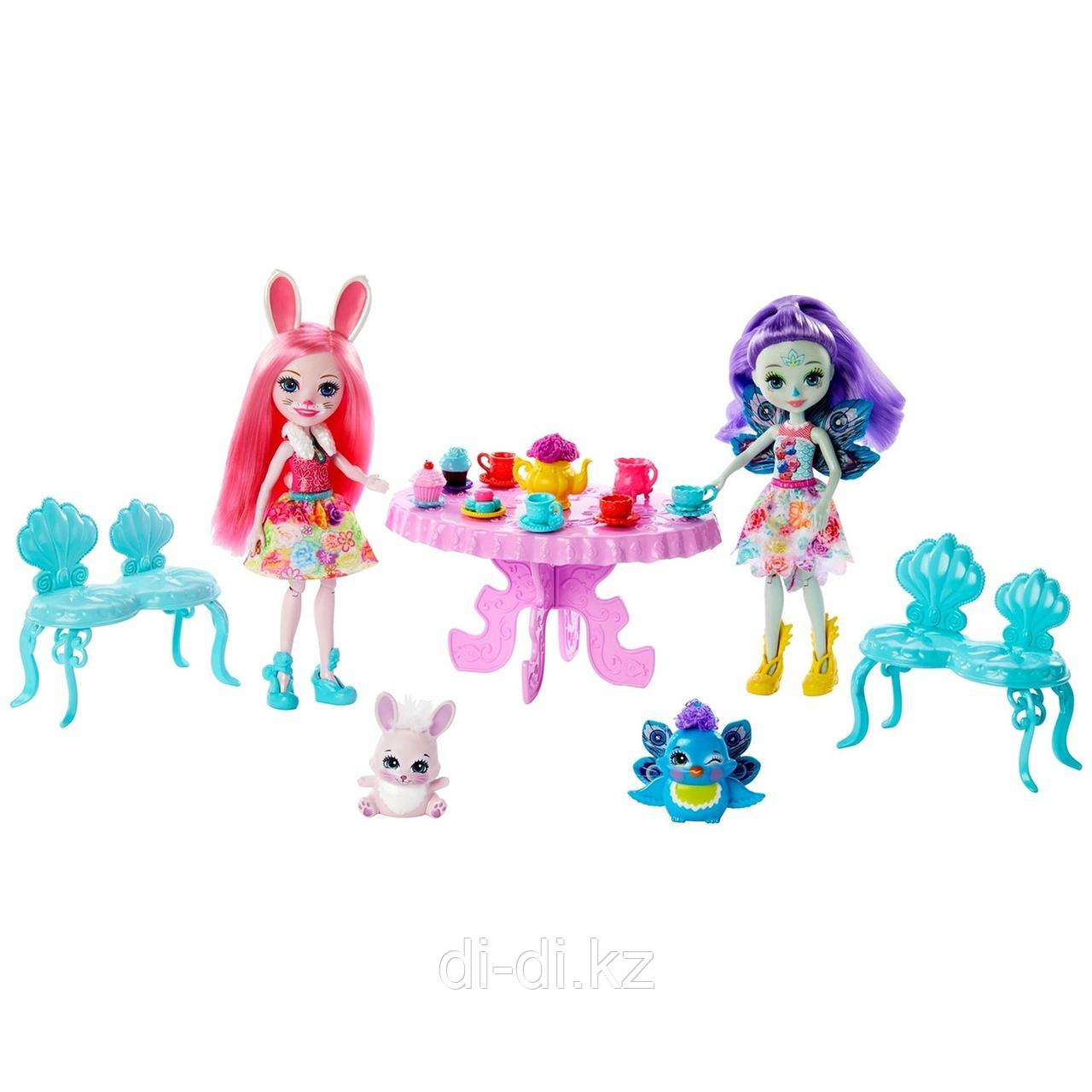 Набор игровой Enchantimals Чаепитие Пэттер Павлины и Бри Кроли, GLD41