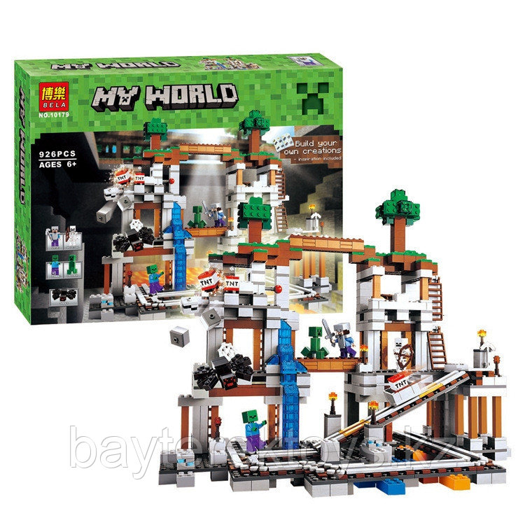 Конструктор Bela My World 10179 Шахта Майнкрафт (аналог LEGO 21118 Minecraft The Mine)