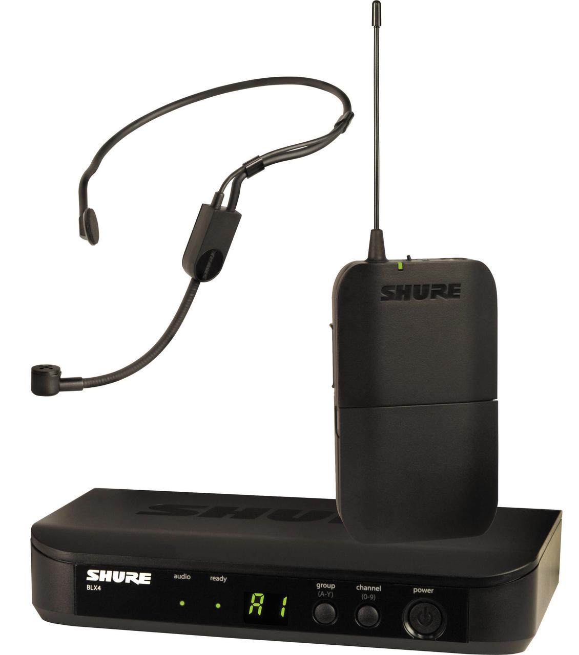 SHURE BLX14E/P31-K14 Радиосистема BLX с поясным передатчиком и миниатюрной головной гарнитурой - фото 1 - id-p93961480