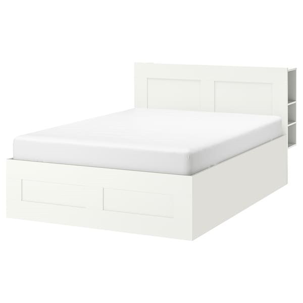 Кровать с подъемным механизмом БРИМНЭС белый 140x200 см ИКЕА, IKEA
