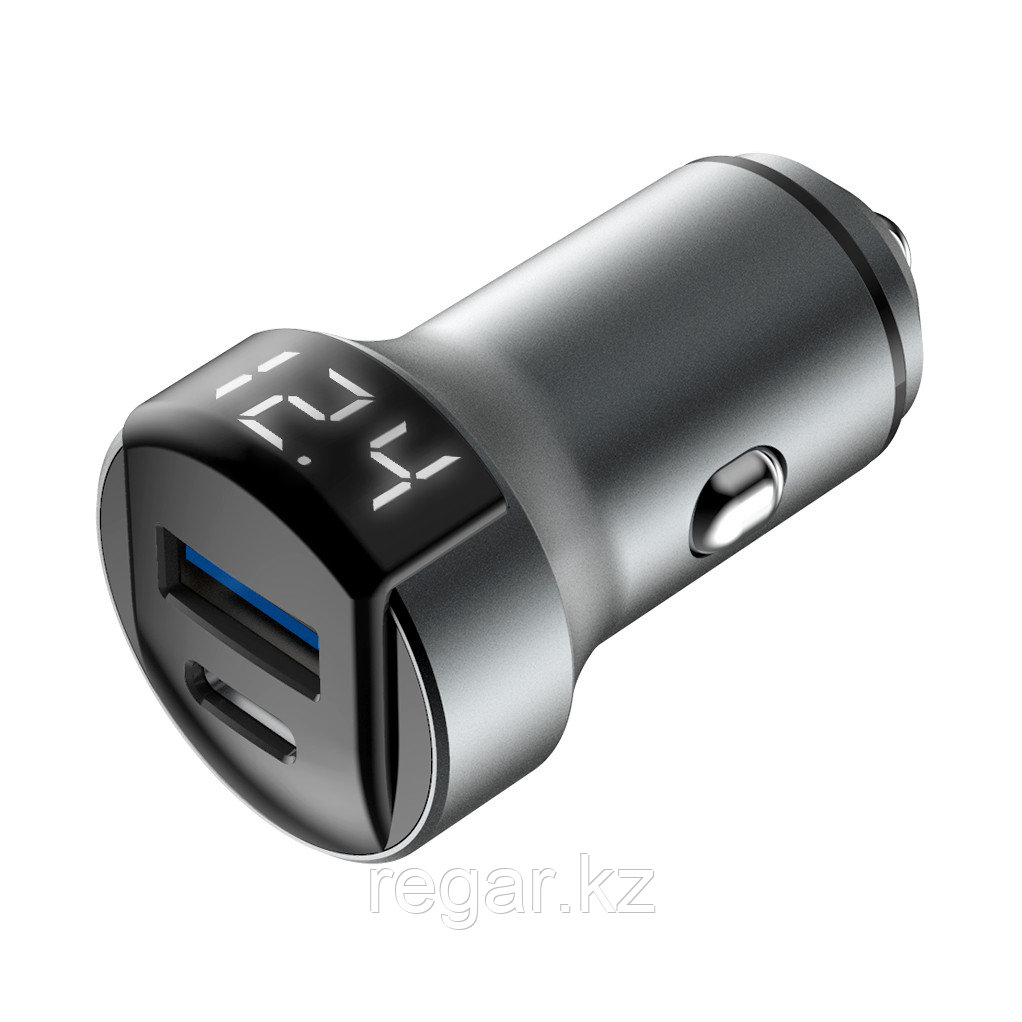 Зарядное устройство автомобильное OLMIO АЗУ 36W USBx2 6A QC3.0, Type-C PD черный
