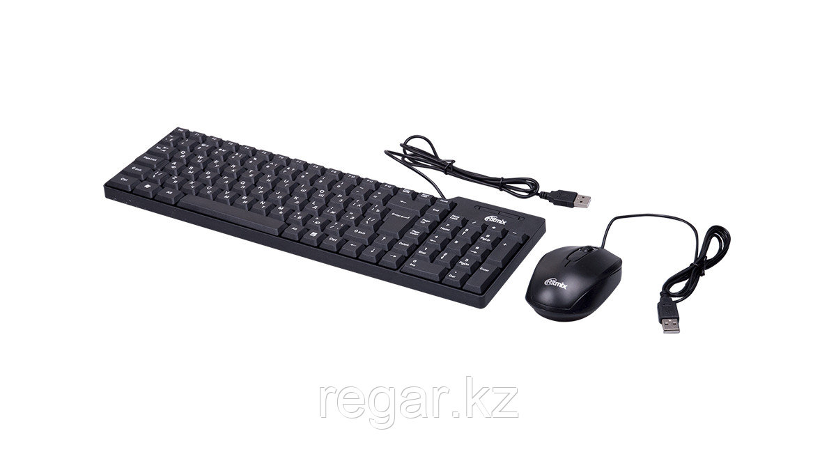 Комплект проводной клавиатура+мышь Ritmix RKC-010 черный