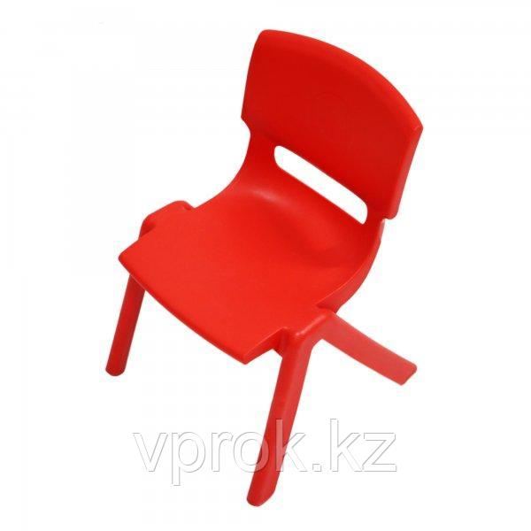 Стульчик детский пластиковый высота сиденья 28 см, красный - фото 1 - id-p93971852
