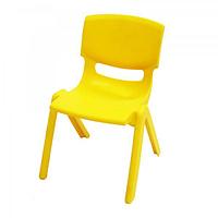 Стульчик детский пластиковый высота сиденья 24 см, желтый