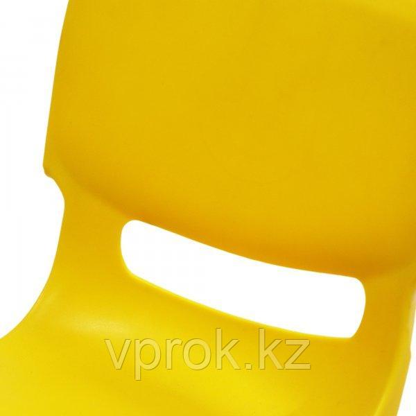 Стульчик детский пластиковый высота сиденья 24 см, желтый - фото 3 - id-p93971881