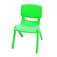 Стульчик детский пластиковый высота сиденья 30 см, зеленый